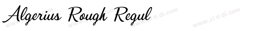 Algerius Rough Regul字体转换